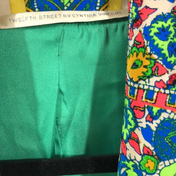 Twelfth Street by Cynthia Vincent>Silk Vintge Open Jacket Shoulder Pads GUC - Picture 5 of 9